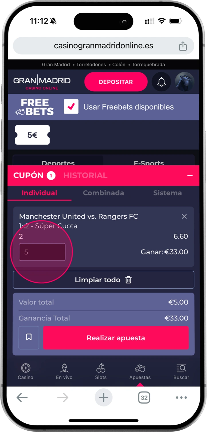 Paso 3 para Freebets