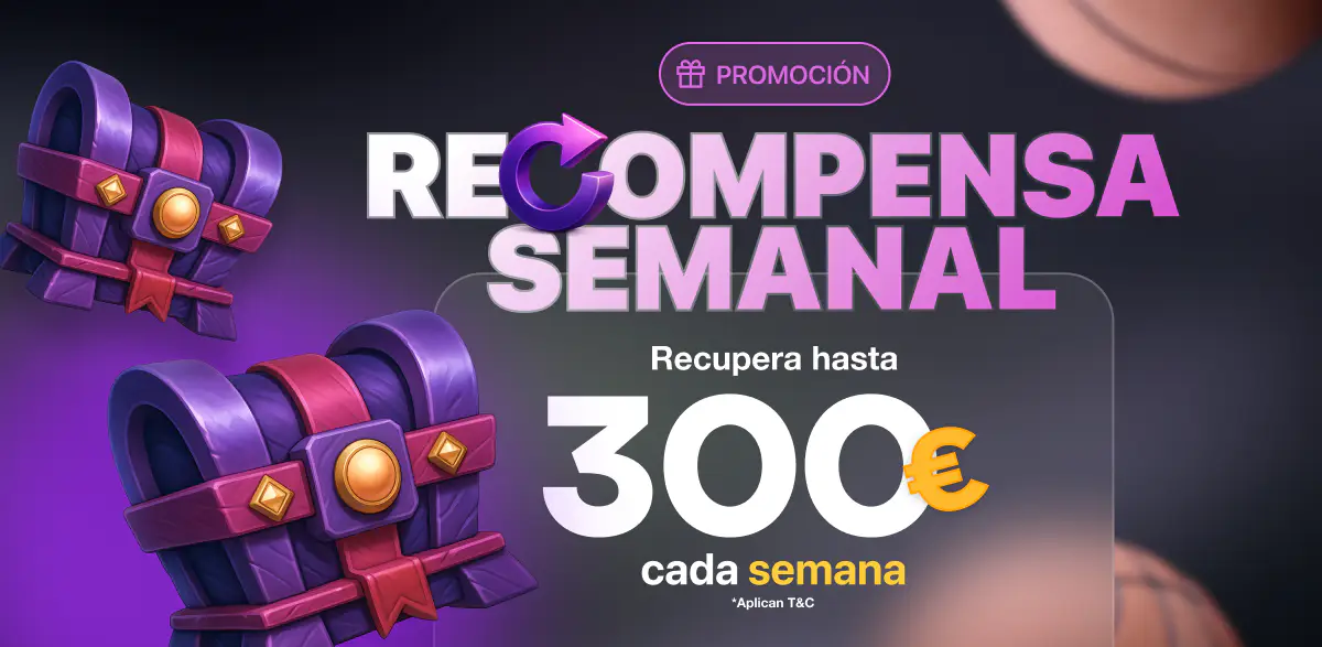 Recupera hasta 300 € de todas tus apuestas